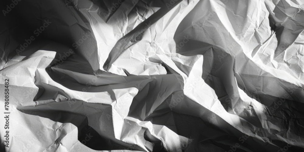 Poster A simple black and white image of a sheet of paper. Suitable for various design projects