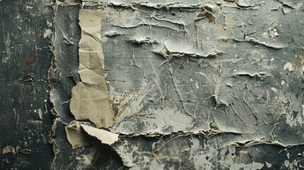 A torn piece of paper with jagged edges. Suitable for concepts of destruction or loss