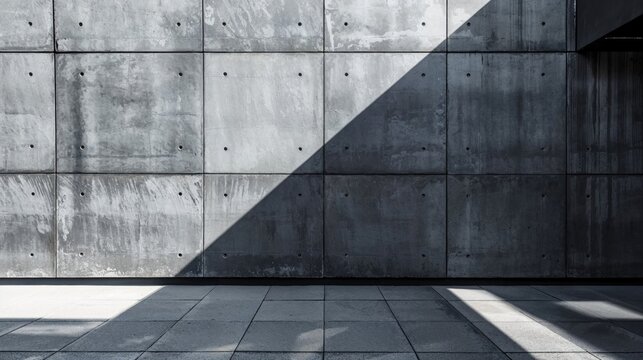 Concrete Environment with Strong Shadows and Directional Lighting. Urban Texture Background.
