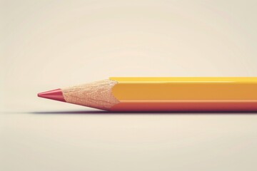 A detailed shot of a pencil with a red tip. Great for educational or office concepts