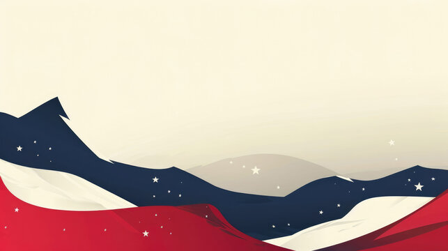 flat illustration, vintage style, Independence Day of Georgia, flag of Georgia, abstract background, cut paper style, copy space, free place for text