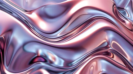 Metallic abstract wavy liquid background layout design tech innovation 
