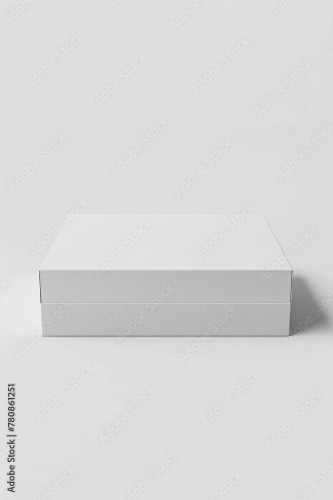 Poster a white box sitting on top of a table, suitable for various uses