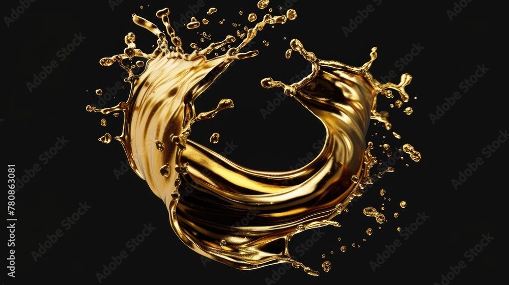 Poster a striking image of a liquid splash on a dark background. perfect for advertising or design projects