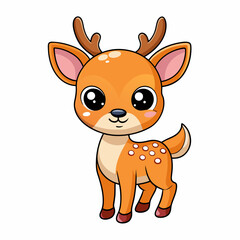 Cute Baby Deer Vector