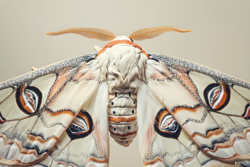 Close-up Image of Moth for Identification Purposes: A Detailed View of Key Features - obrazy, fototapety, plakaty