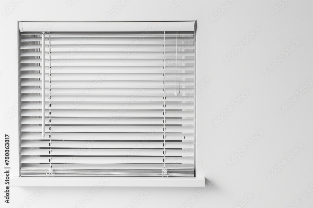 Poster close up of a window with blinds. suitable for interior design concepts