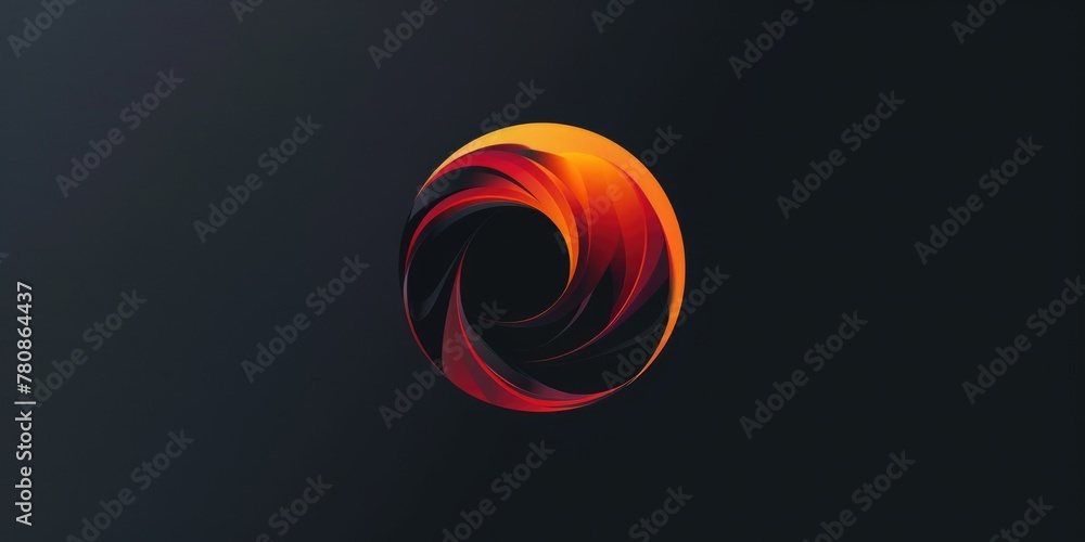Poster abstract red and black swirl on a dark black background. ideal for graphic design projects