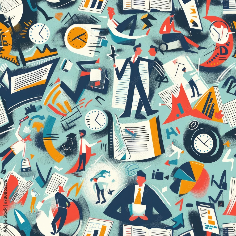 Aufkleber collection of diverse icons on a blue backdrop. suitable for various design projects