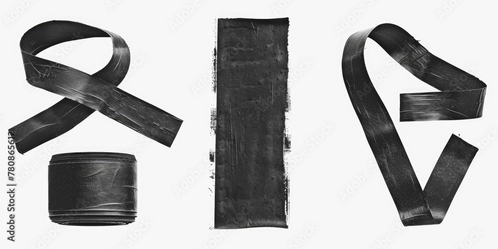 Poster various types of black tape for different uses. ideal for diy projects or repairs