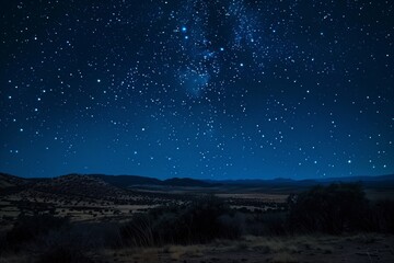A lone observer gazing at the star-filled sky in the vast desert, AI generated.
