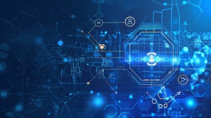 An artistic representation of the healthcare industry through an abstract background