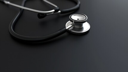 A simple yet powerful image of a black stethoscope