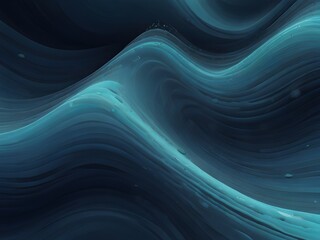 An abstract, digital wave pattern in cool blues and cyans, conveying a sense of digital fluidity and motion, generative AI - obrazy, fototapety, plakaty
