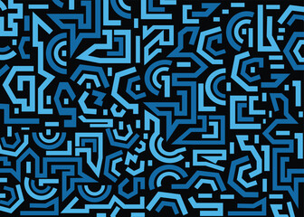 Abstract seamless pattern geometric line shape art background