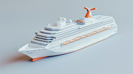illustration of a miniature model of a cruise liner