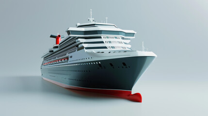 illustration of a miniature model of a cruise liner
