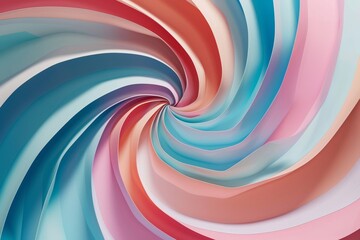 Abstract background with colorful spiral, pink, red and blue pastel colors