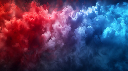 american flag colors from smoke explosion. american flag colors from smoke explosion of cloudy firework at USA independence day. usa flag color concept,  Ai generated