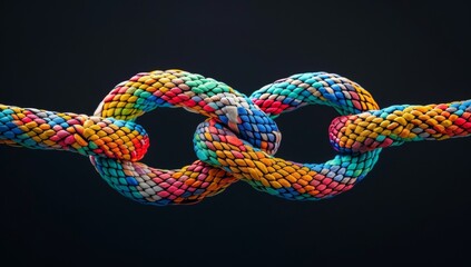 Together, diverse teamwork strength support unity communicate team rope connect partnership , Empower power cooperation background color concept symbolizing the power and strength community. pride