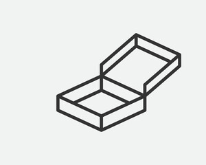 Delivery packaging vector icon. Cargo cardboard box icons. Carton package sign from line geometric shapes.