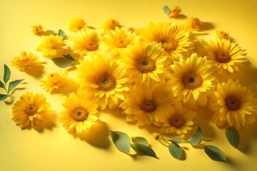 yellow chrysanthemum flowers