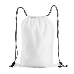 One beautiful drawstring bag isolated on white