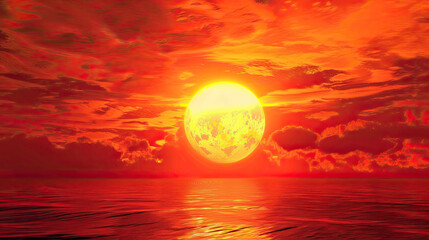 Fototapeta na wymiar Red Sunset.