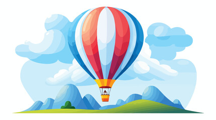 Air balloon icon 2d flat cartoon vactor illustratio