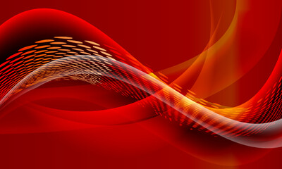 REd vector abstract background with lines and waves - 780889660