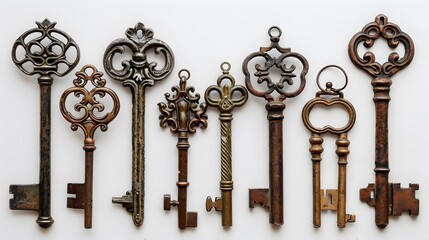 A set of old-fashioned keys
