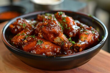 Chicken wings cooked in a stew