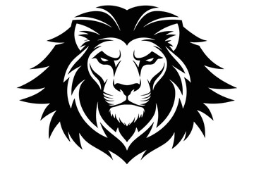Obraz premium Silhouette vector design of a lion head icon