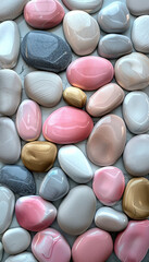 Obraz na płótnie Canvas Detailed texture 3d colorful stones