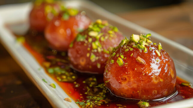 Gulab jamun traditional pakistani dessert