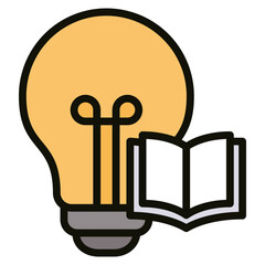 Knowledge Lightbulb  Icon Element For Design