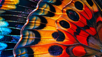 Obraz premium A Close-Up of Butterfly Wing