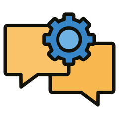 Language Gear  Icon Element For Design