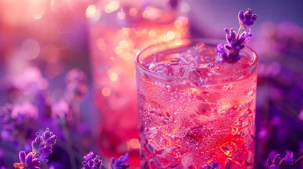 Foto op Plexiglas Cocktail with Lavender Touch © EwaStudio