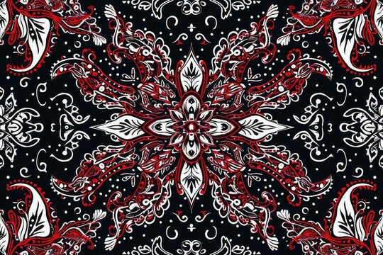 Seamless pattern based on ornament paisley Bandana print. Vector background. "nPaisley. Traditional ethnic pattern.