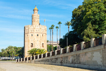 Fototapeta na wymiar The Gold Tower, Seville, Spain.