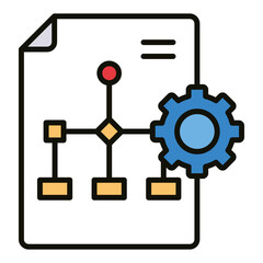 Workflow Planning  Icon Element For Design
