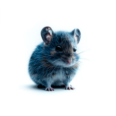 Small Mouse Sitting on Top of White Surface. Generative AI