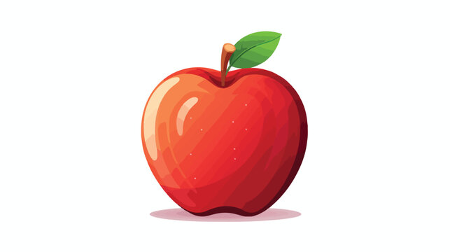 Apple icon vector image with white background 2d fl