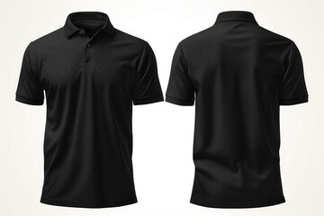 Black shirt fashion Mock-up, front and rear side view. - Powered by Adobe