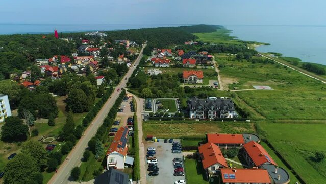 Beautiful Landscape Krynica Morska Piekny Krajobraz Aerial View Poland