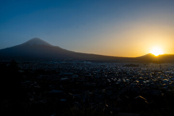 Sunrise with Mount Fuji