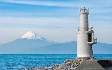 Lighthouse and Mount Fuji