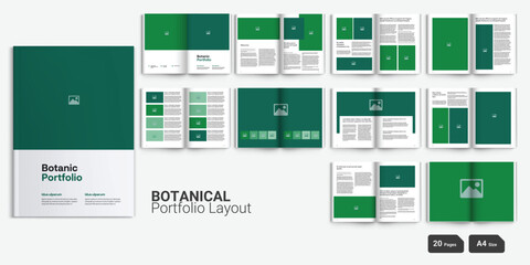 Botanic Portfolio Design Catalog Layout Catalog Layout Product Catalog Design - obrazy, fototapety, plakaty