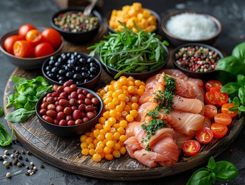 A fitness nutrition cookbook cover featuring recipes tailored for various fitness goals and dietary needs